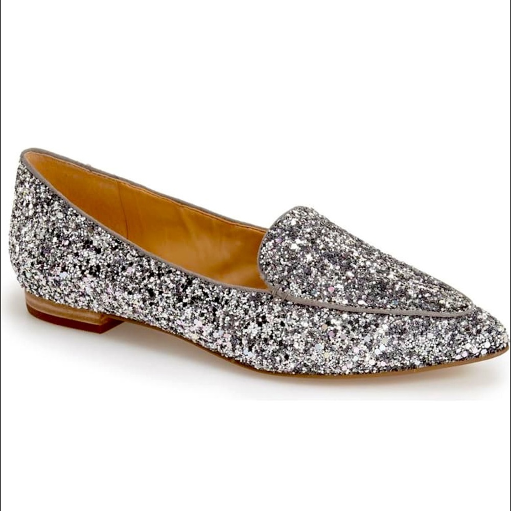 Glitter Pointy Toe Flats
